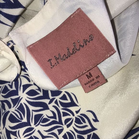 100% silk pineapple print dress size Medium by I. Maddine - Picture 8 of 10